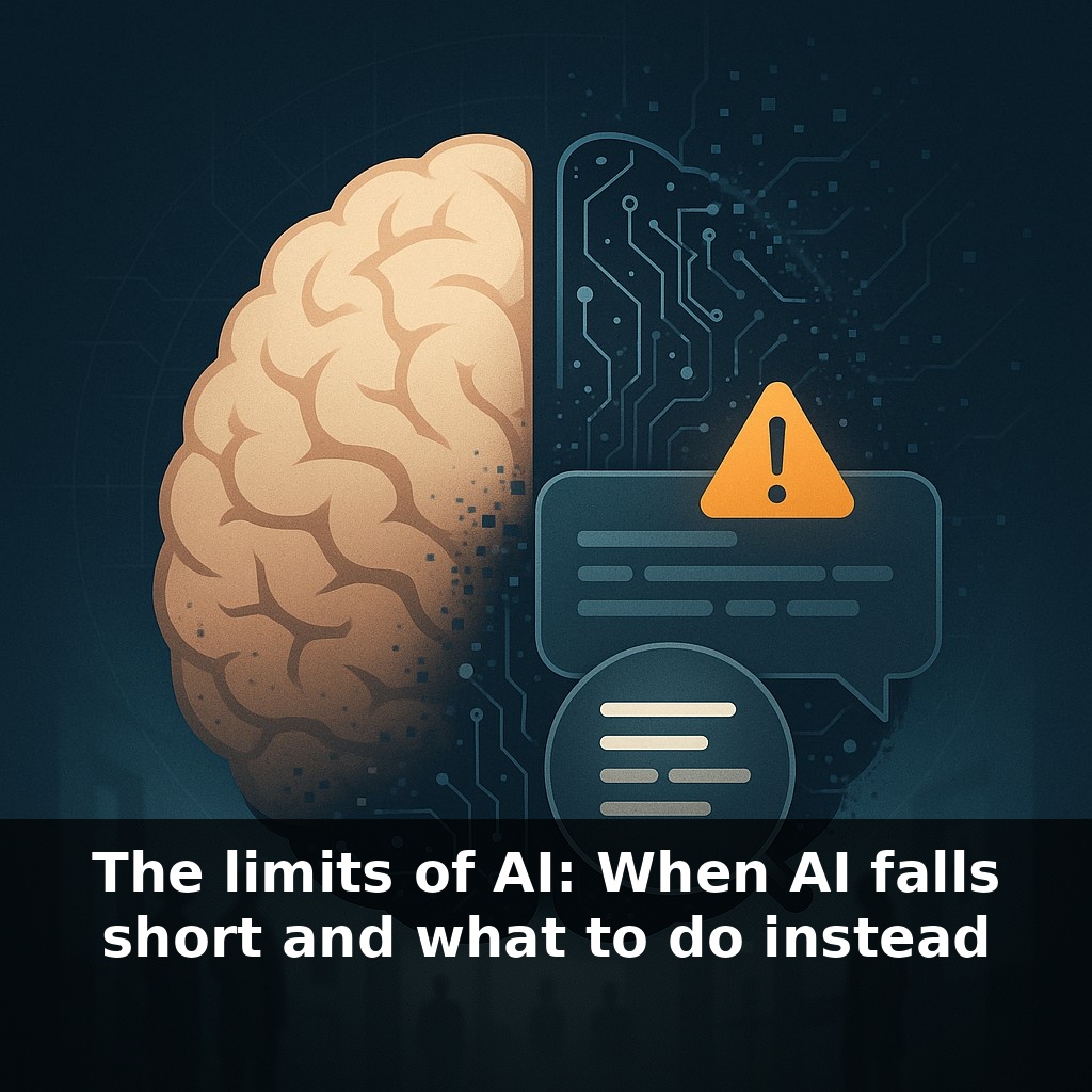 The limits of AI: When AI falls short and what to do instead