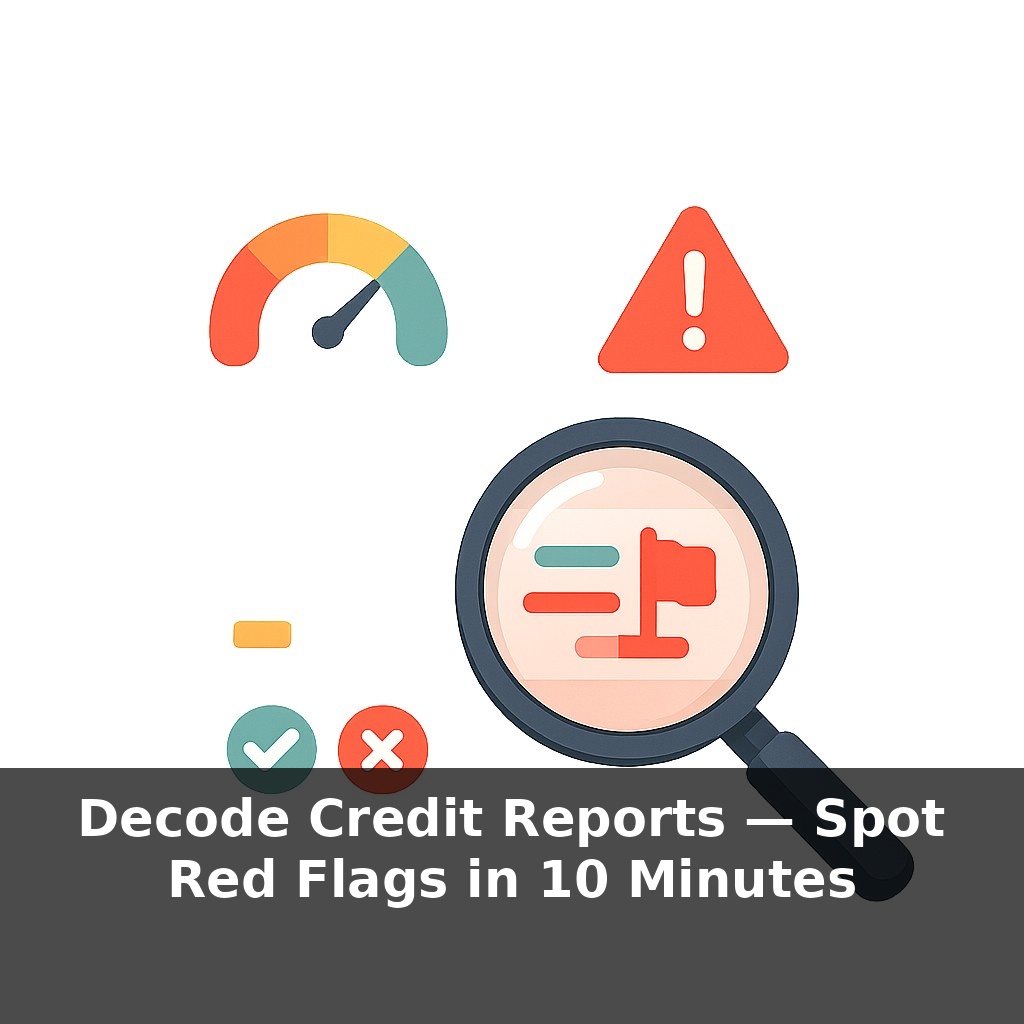 Decode Credit Reports — Spot Red Flags in 10 Minutes