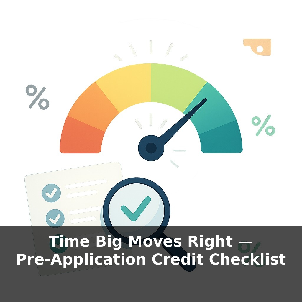 Time Big Moves Right — Pre-Application Credit Checklist