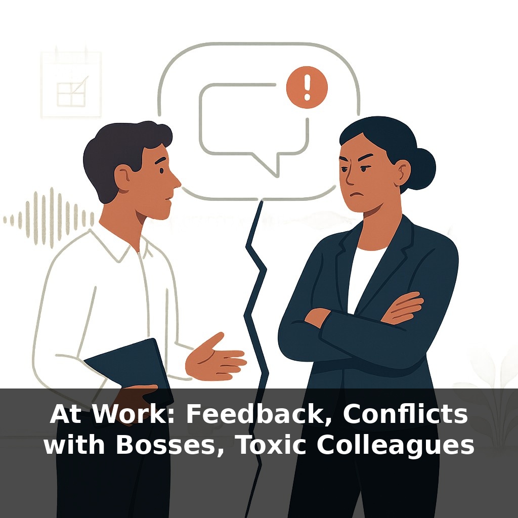 At Work: Feedback, Conflicts with Bosses, Toxic Colleagues