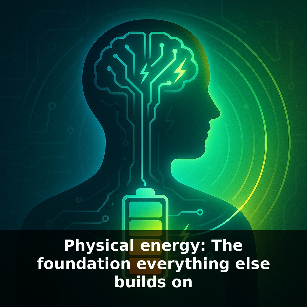 Physical energy: The foundation everything else builds on