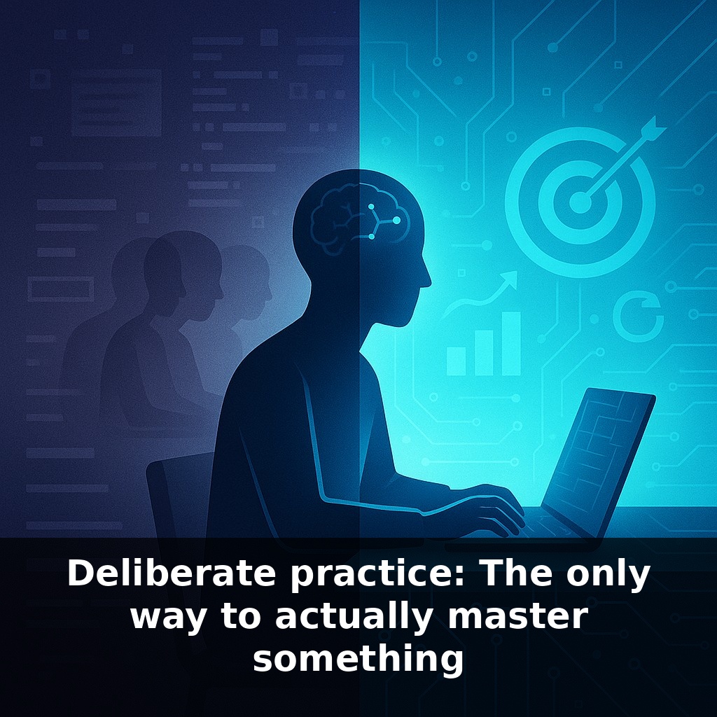 Deliberate practice: The only way to actually master something