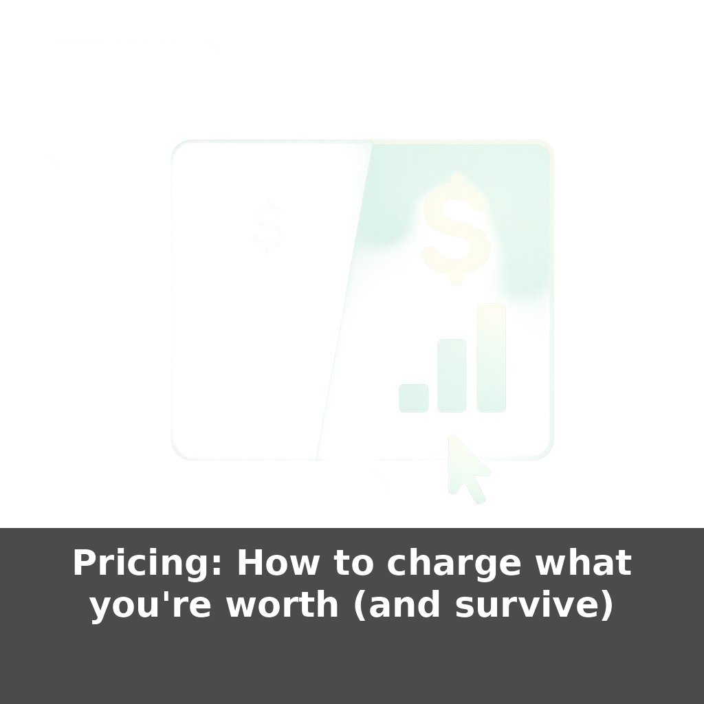Pricing: How to charge what you're worth (and survive)