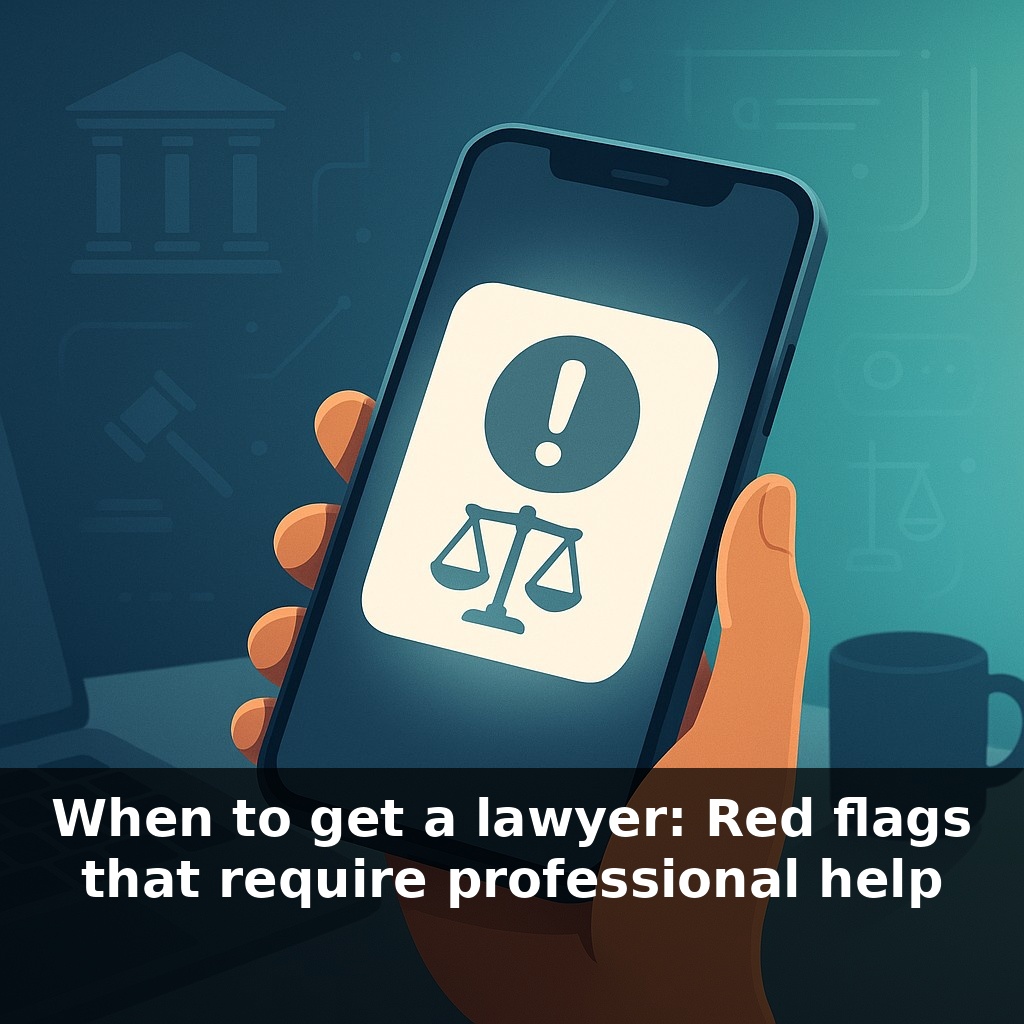 When to get a lawyer: Red flags that require professional help