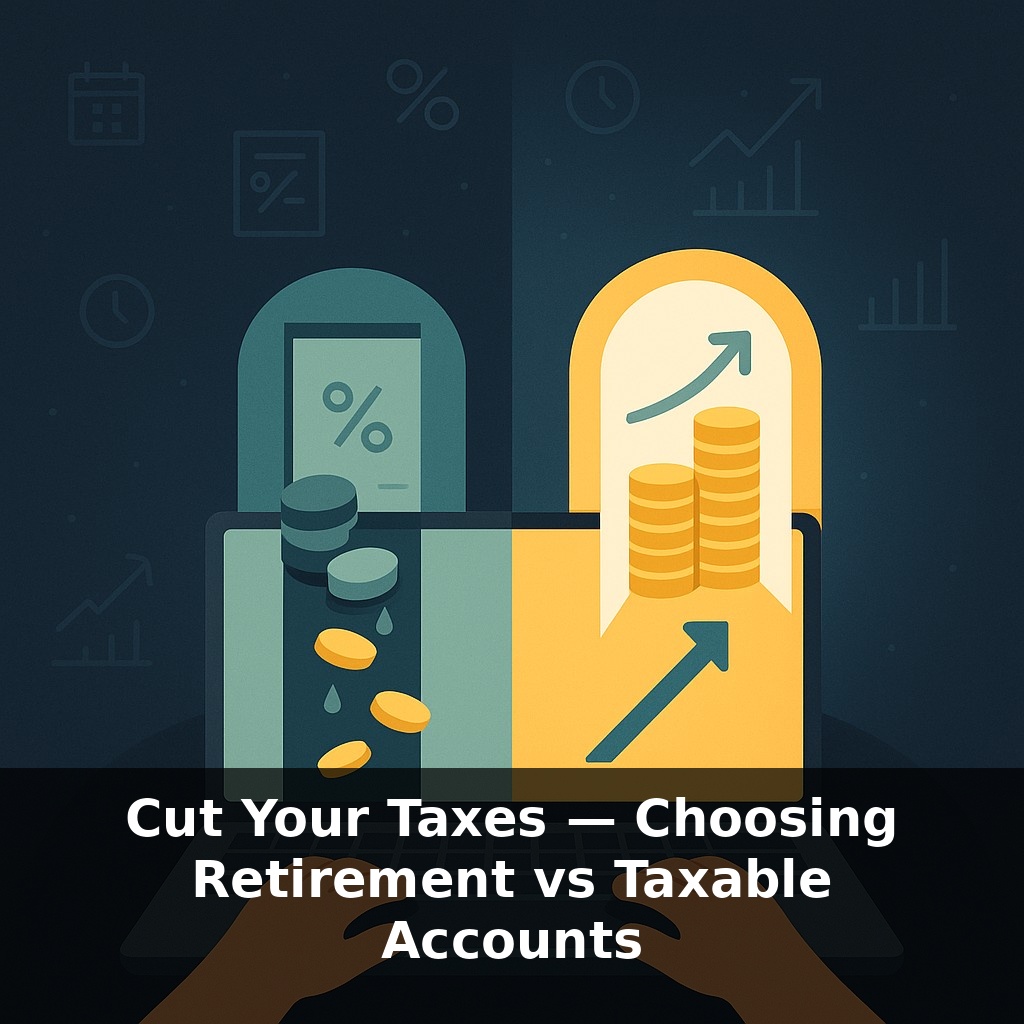 Cut Your Taxes — Choosing Retirement vs Taxable Accounts