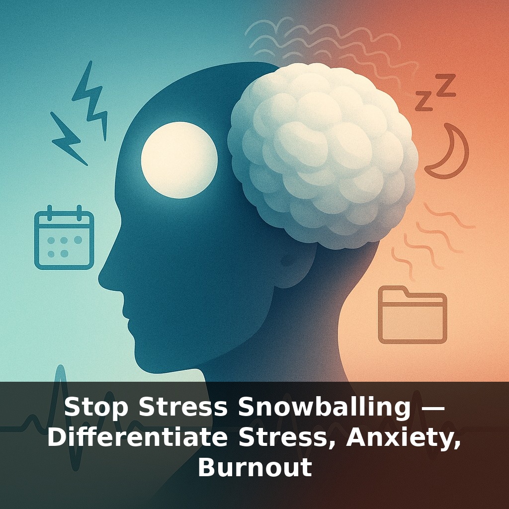 Stop Stress Snowballing — Differentiate Stress, Anxiety, Burnout