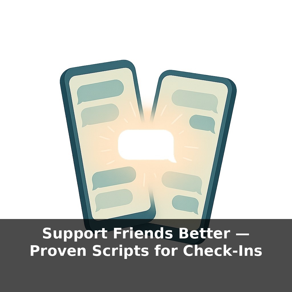 Support Friends Better — Proven Scripts for Check-Ins