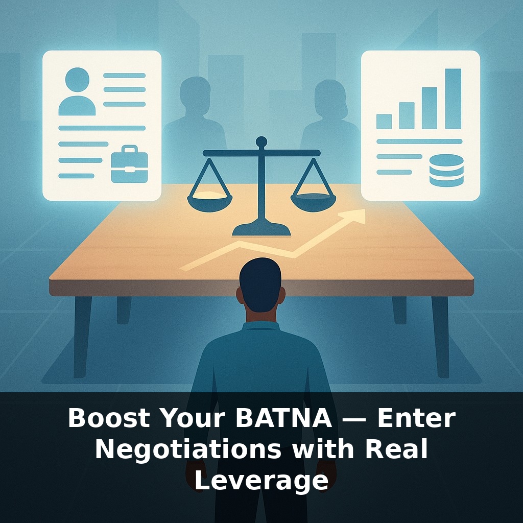 Boost Your BATNA — Enter Negotiations with Real Leverage
