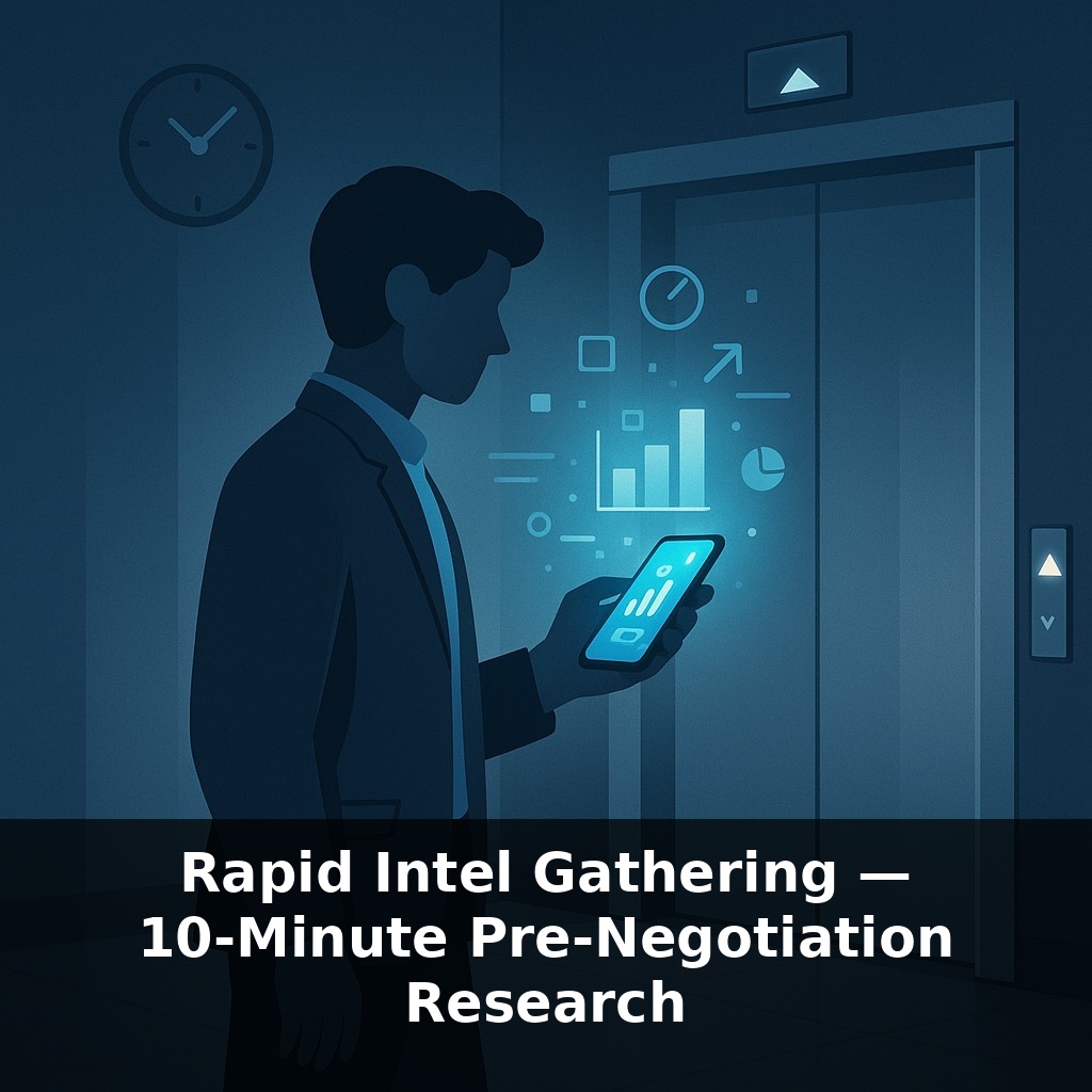 Rapid Intel Gathering — 10-Minute Pre-Negotiation Research