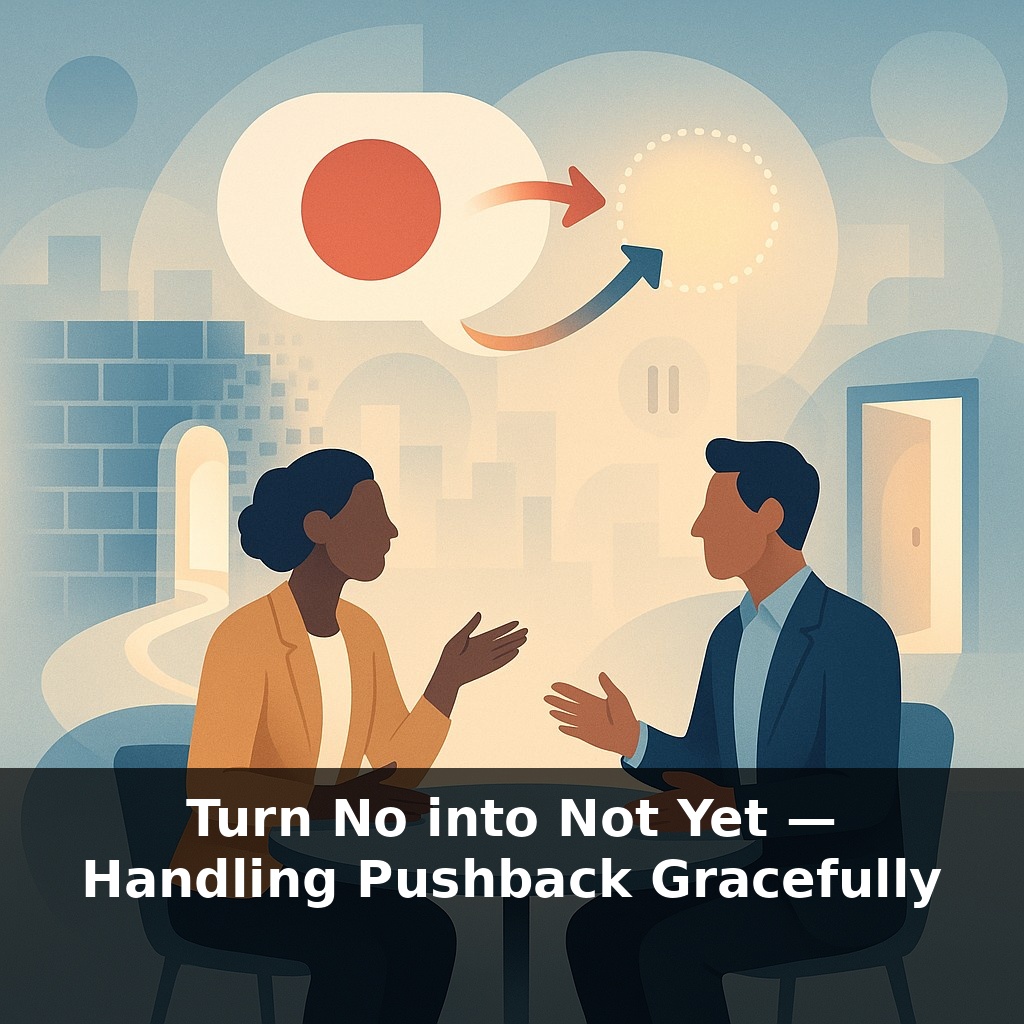 Turn No into Not Yet — Handling Pushback Gracefully