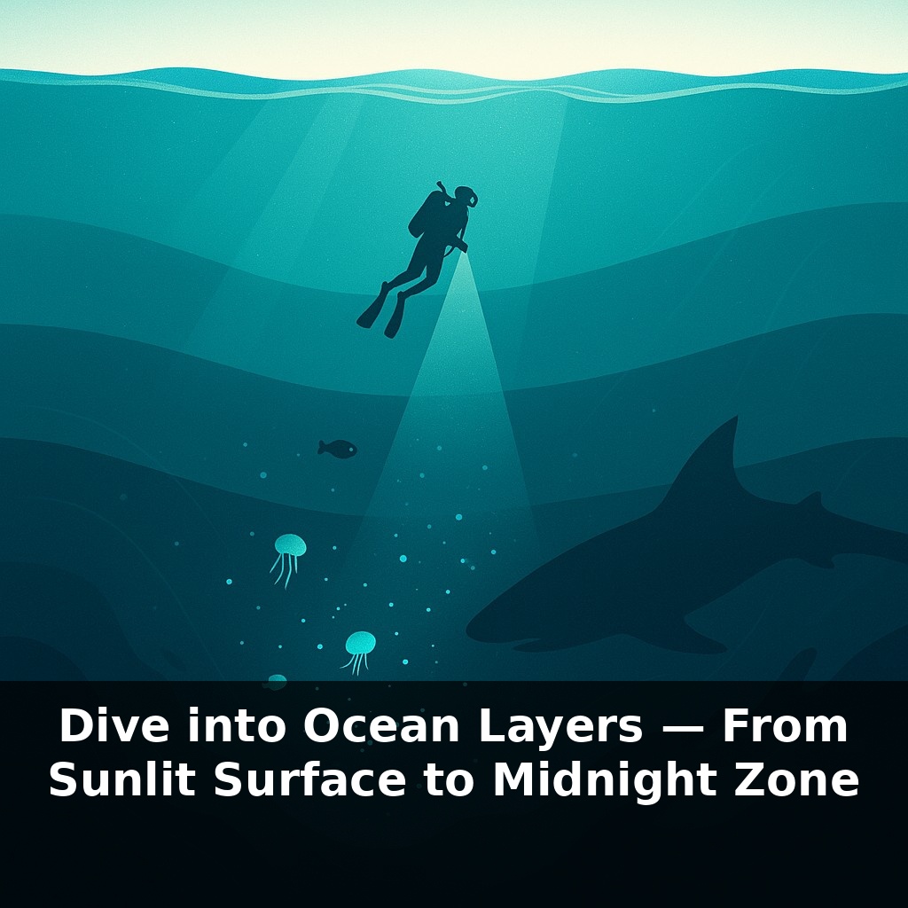 Dive into Ocean Layers — From Sunlit Surface to Midnight Zone