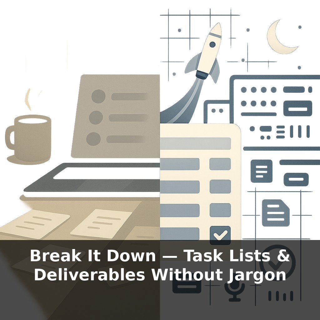 Break It Down — Task Lists & Deliverables Without Jargon