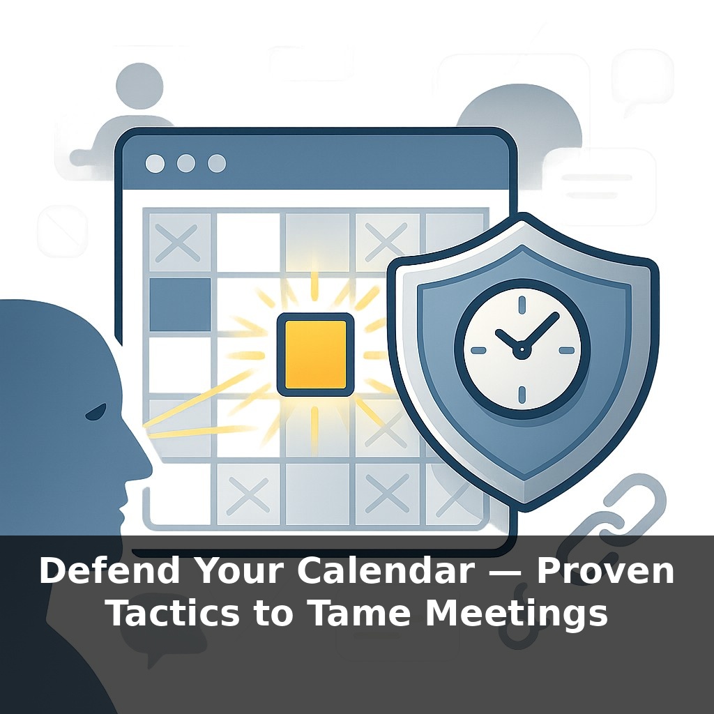 Defend Your Calendar — Proven Tactics to Tame Meetings