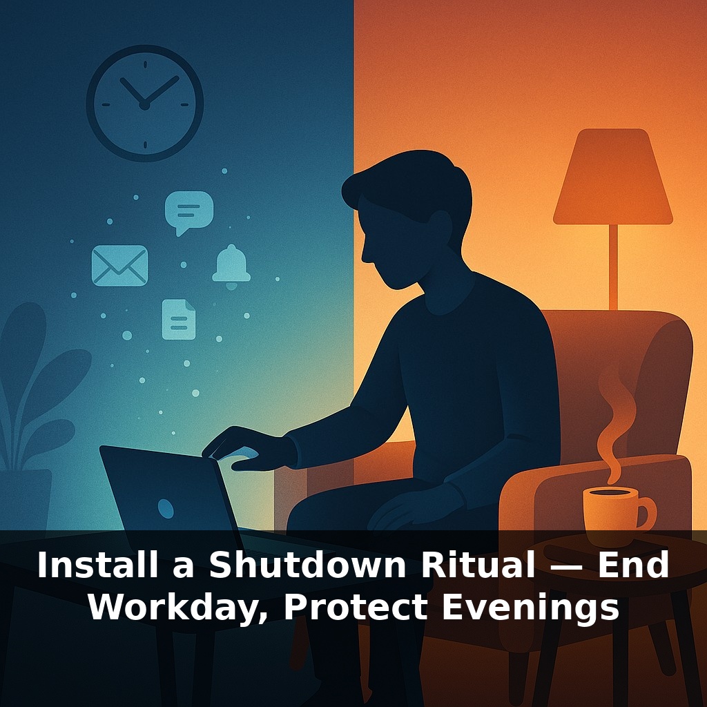 Install a Shutdown Ritual — End Workday, Protect Evenings