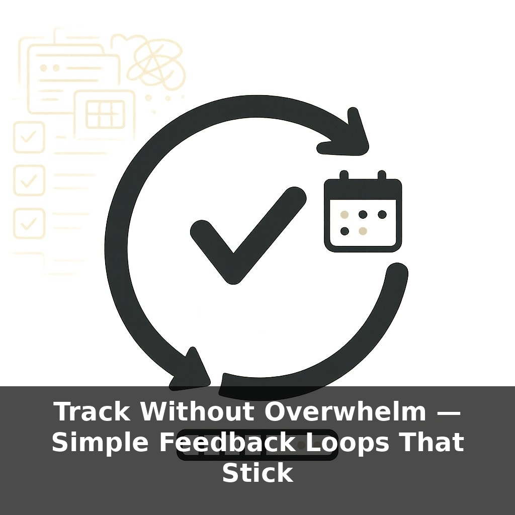 Track Without Overwhelm — Simple Feedback Loops That Stick