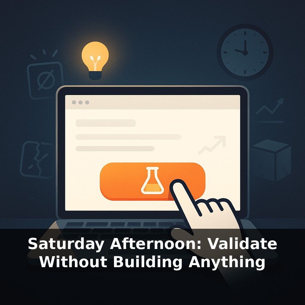 Saturday Afternoon: Validate Without Building Anything