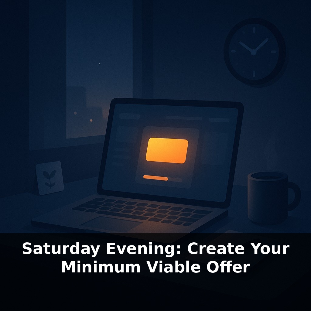 Saturday Evening: Create Your Minimum Viable Offer