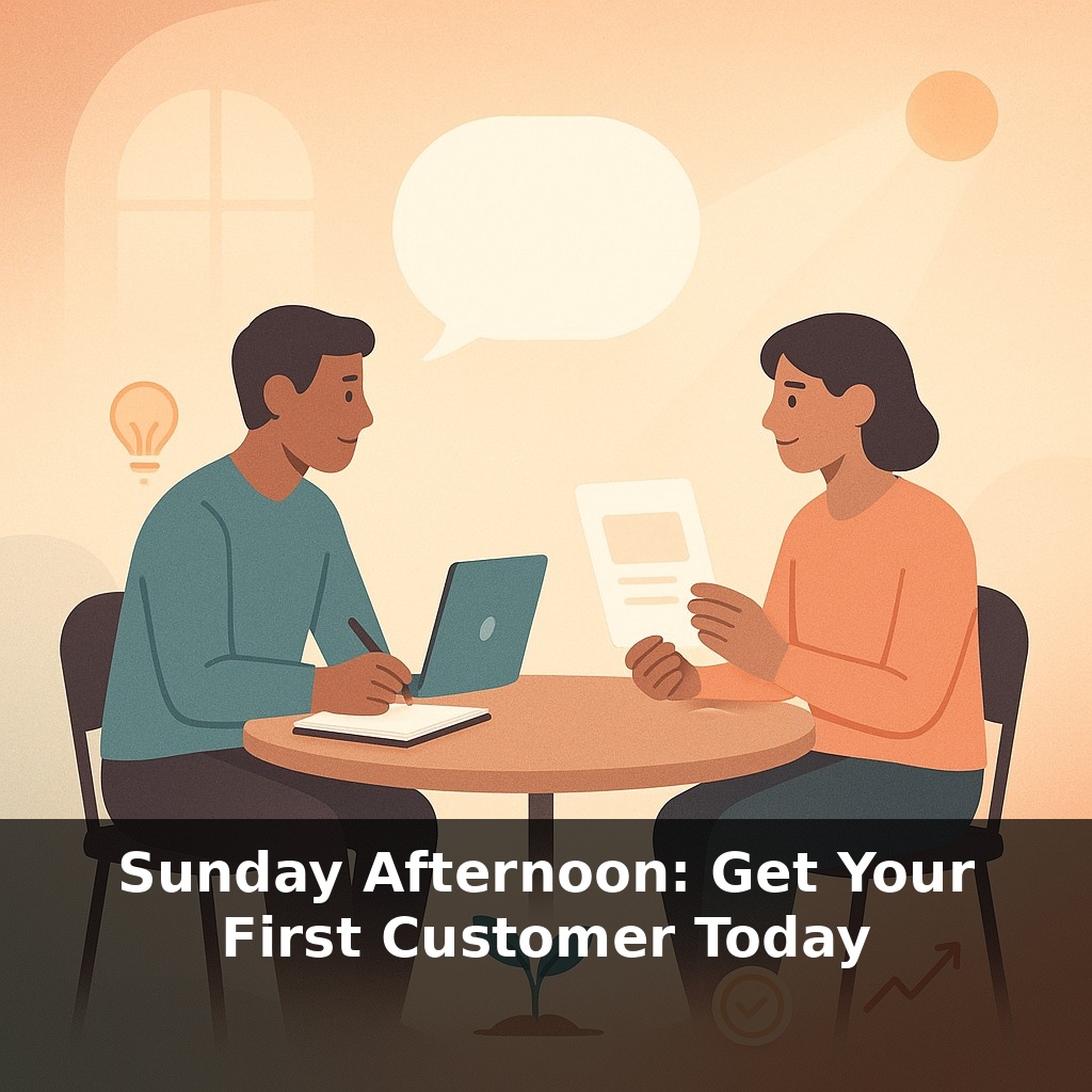 Sunday Afternoon: Get Your First Customer Today