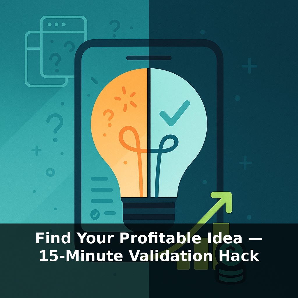Find Your Profitable Idea — 15-Minute Validation Hack