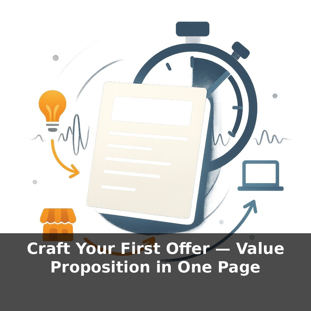 Craft Your First Offer — Value Proposition in One Page