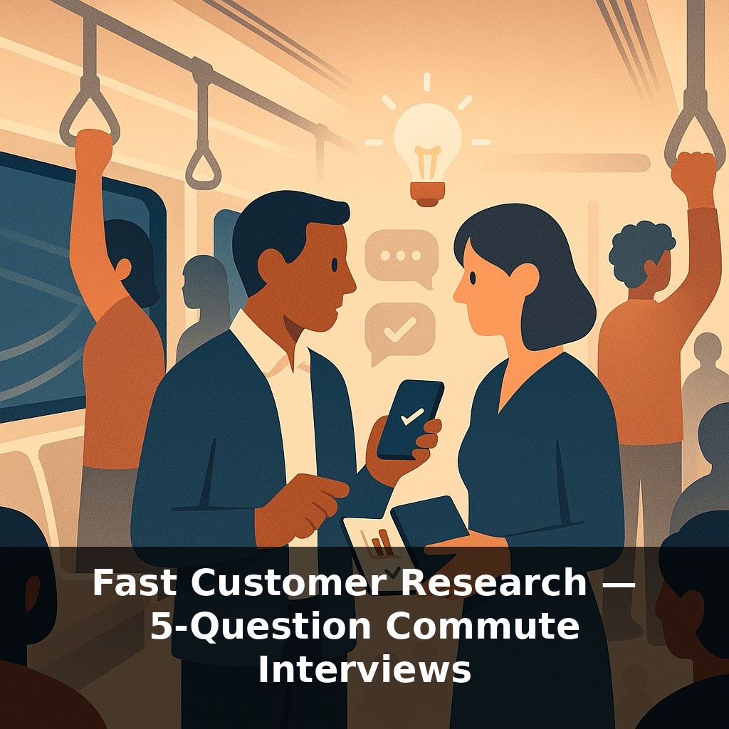 Fast Customer Research — 5-Question Commute Interviews