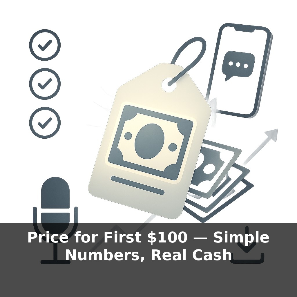 Price for First $100 — Simple Numbers, Real Cash
