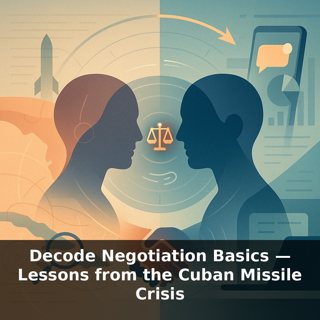 Decode Negotiation Basics — Lessons from the Cuban Missile Crisis