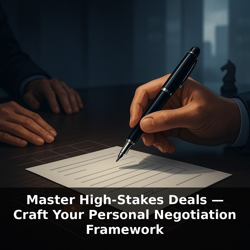 Master High-Stakes Deals — Craft Your Personal Negotiation Framework