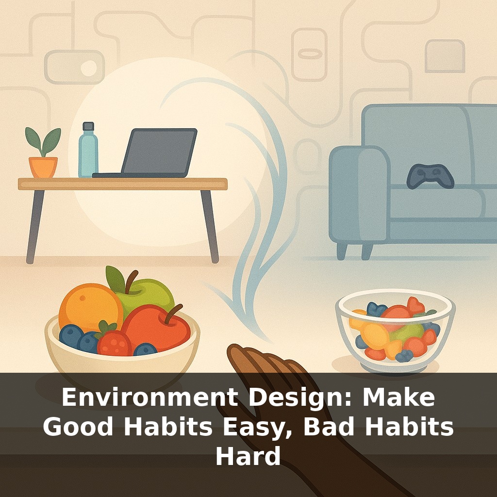 Environment Design: Make Good Habits Easy, Bad Habits Hard