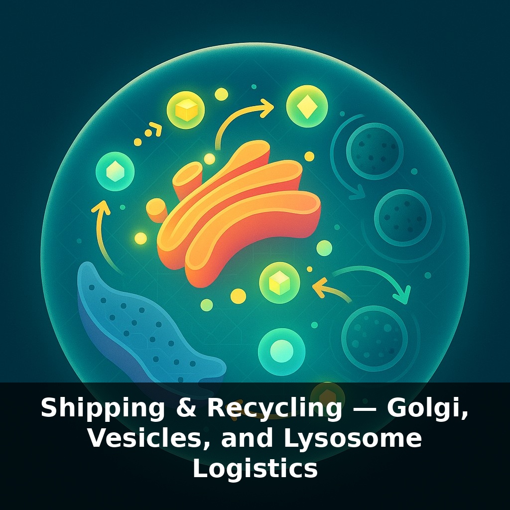 Shipping & Recycling — Golgi, Vesicles, and Lysosome Logistics