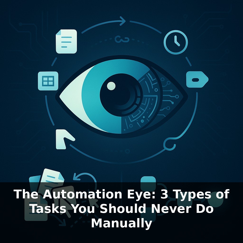 The Automation Eye: 3 Types of Tasks You Should Never Do Manually